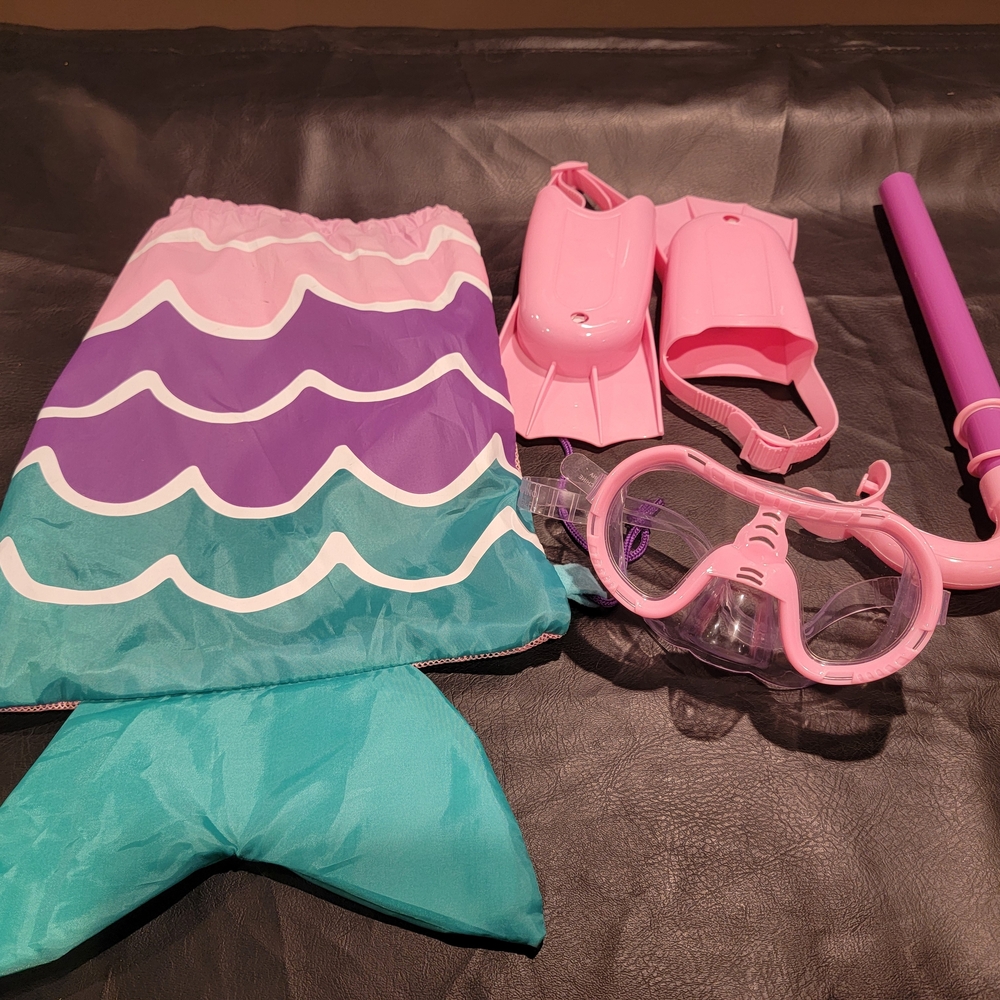 Mermaid Swim Set for Kids - Pink, Purple, and Teal
